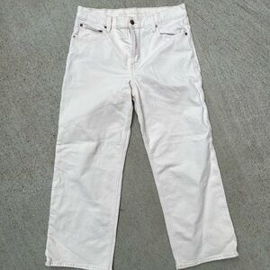 American Eagle Outfitters Stovepipe Beige Denim Pants SHORT